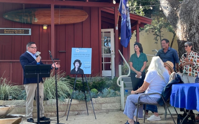 Linda Krop Receives Her Flowers for Guarding the Central Coast  