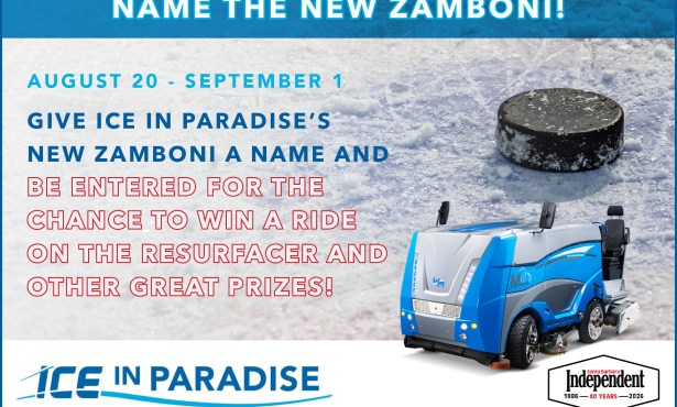 Ice In Paradise New Zamboni Name Contest