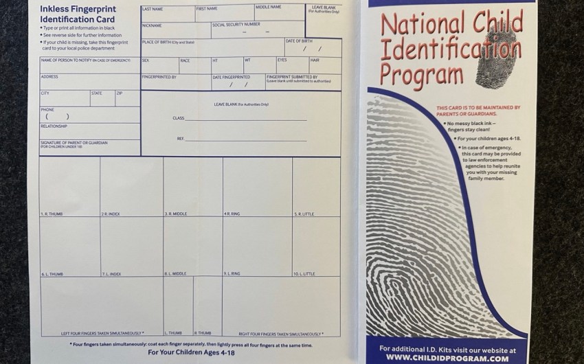 Free Child ID Kits at Sheriff’s Stations Countywide