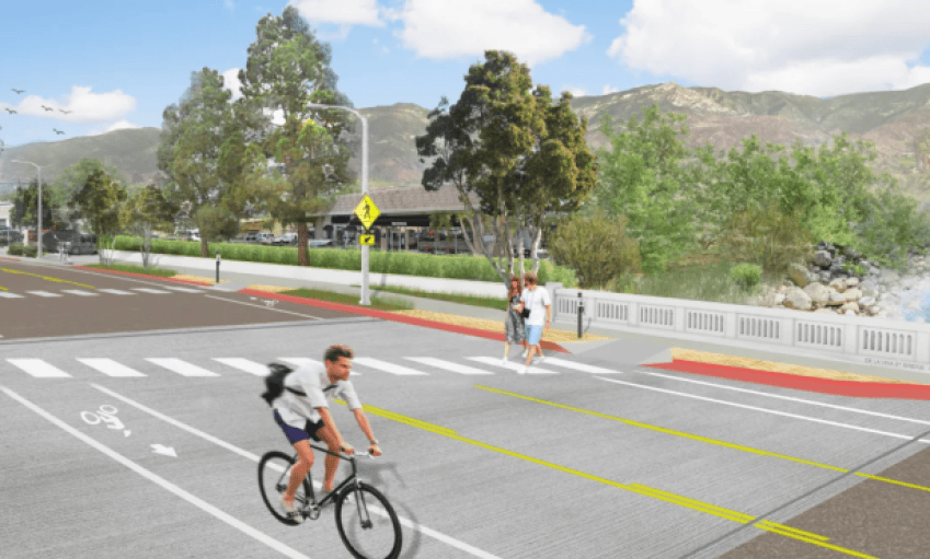 New Traffic Pattern on Upper De La Vina Street