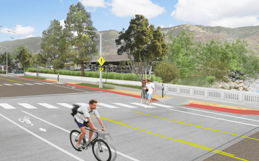 New Traffic Pattern on Upper De La Vina Street