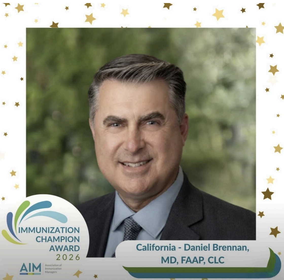 Santa Barbara Pediatrician Dr.Daniel Brennan Named California’s 2026 Immunization Champion