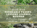 Creek Week: Permeable Pavers Webinar