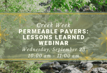 Creek Week: Permeable Pavers Webinar