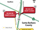 Ramp and Lane Closures on Highway 101 Through Buellton to Shift September 30