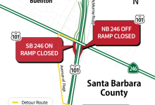 Ramp and Lane Closures on Highway 101 Through Buellton to Shift September 30