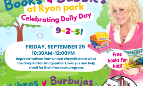 Charlotte’s Web Bookmobile Hosting Special “Dolly Day” Books & Bubbles Story Time
