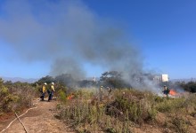 Santa Barbara County Firefighters Burn One Acre Near UCSB Lagoon 
