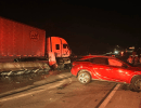 Two Semi-Trucks and a Lexus Crash on Hwy. 101 in Montecito, Causing Complete Closure of Southbound Traffic