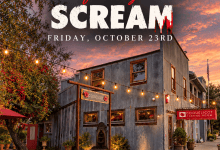 Outdoor movie “SCREAM.” at Coquelicot Tasting Room