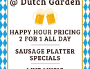 Oktobeerfest at Dutch Garden Restaurant!