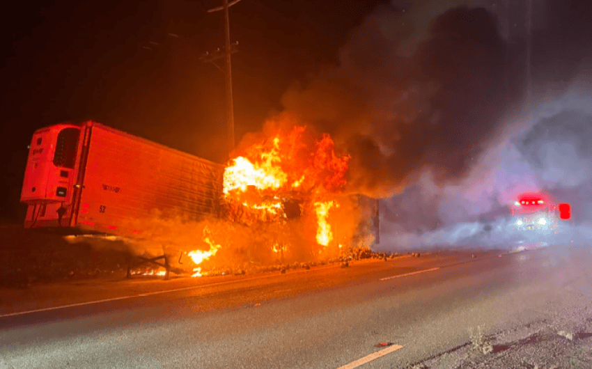 Two Fires Break Out Tuesday Morning Along Highway 101 in Santa Barbara County 