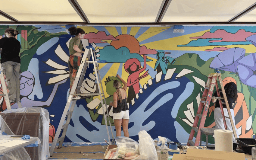 UCSB Student Artists Create Themed Mural on Campus