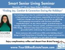 Smart Senior Seminar: Find Joy, Comfort & Connection During the Holidays