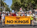 No Kings Rally in Santa Barbara Pays a Visit to a Ballot Box