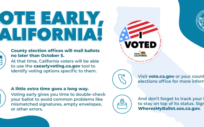 California Secretary of State Dr. Shirley N. Weber, Ph.D., Encourages Californians to Vote Early in the 2026 General Election!
